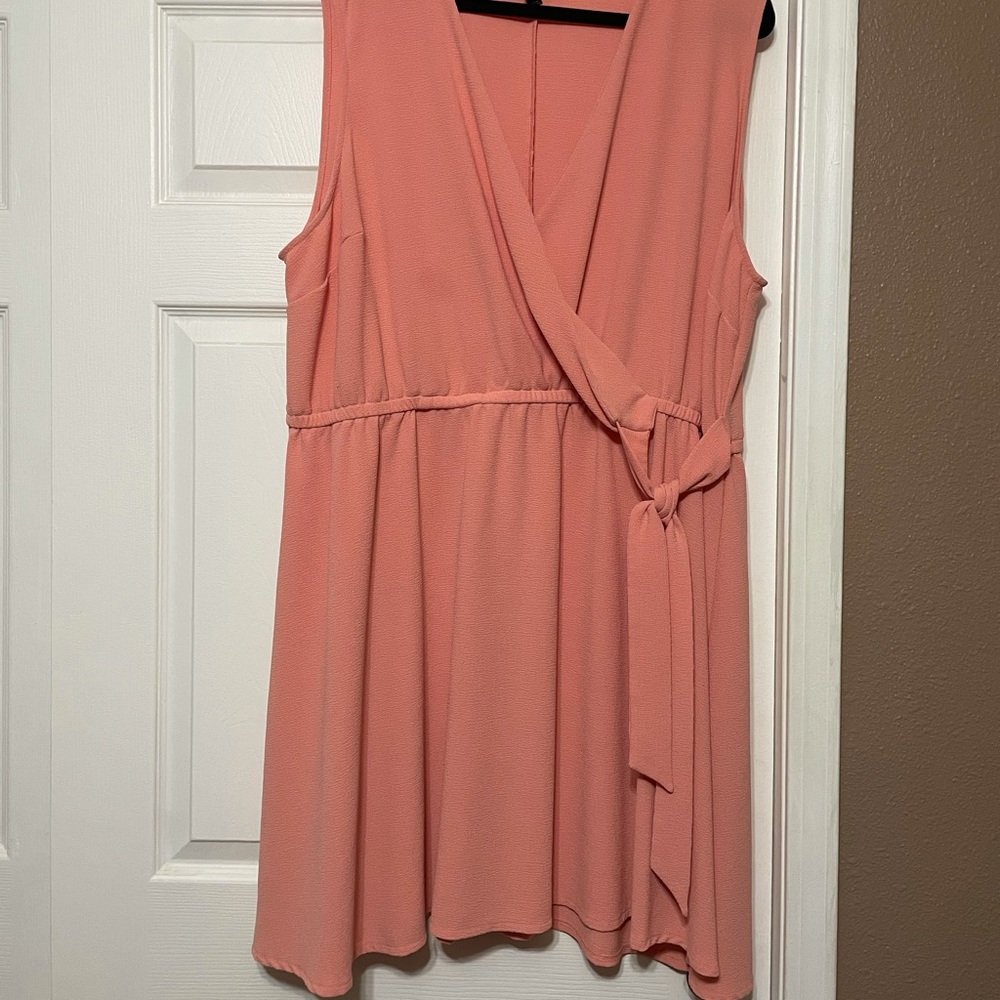 Lane Bryant Salmon Pink Faux Wrap